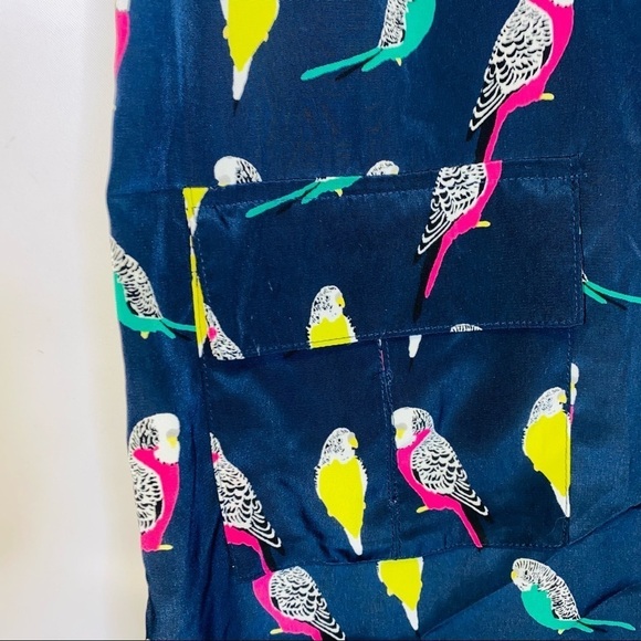 Banana Republic Bird Printed Multicolored Dress Size 2 - Picture 10 of 11